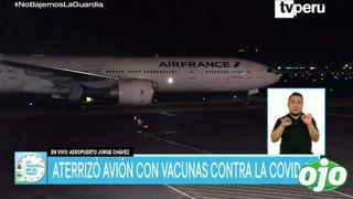 Vuelo de Air France ya aterrizó: las 300 mil vacunas contra COVID-19 de Sinopharm están en el Perú