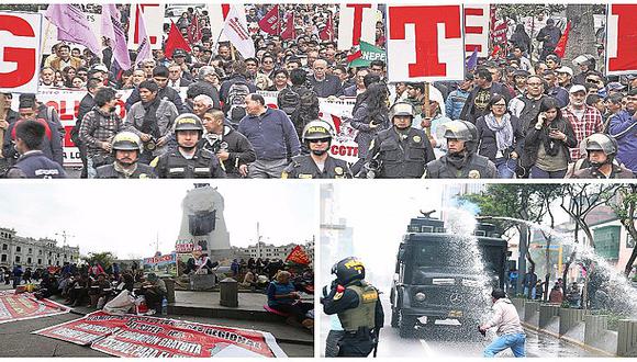 ¡Comerciantes preocupados! Movilizaciones simultaneas en el Centro de Lima generan pérdidas