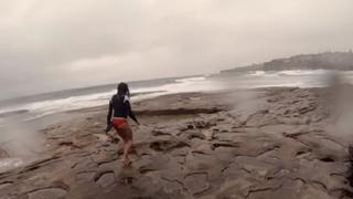 ​YouTube: Quiso meterse al mar a surfear pero recibió la peor sorpresa [VIDEO]