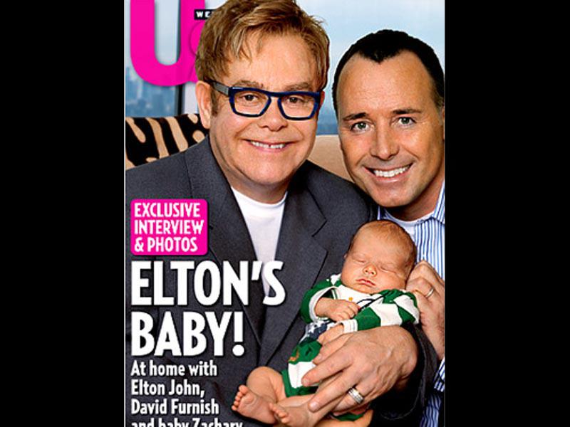 Elton John presenta a su primer hijo 