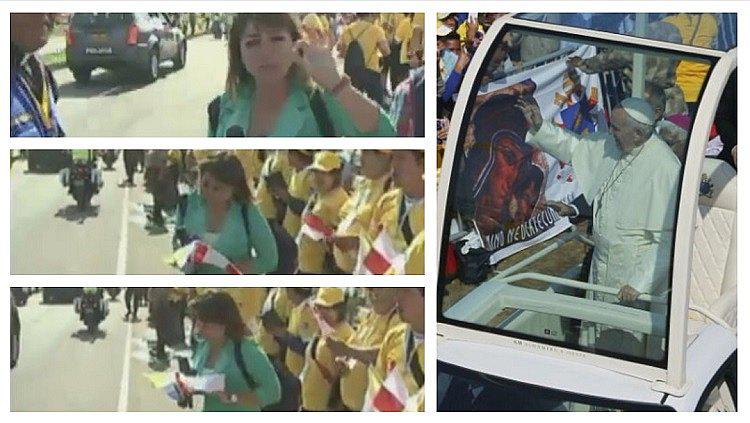 ​Reportera llora en vivo al ver por primera vez al papa Francisco en Trujillo (VÍDEO)