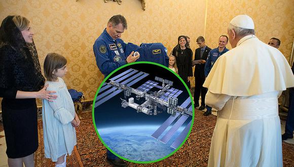 Astronautas de la Estación Espacial Internacional hacen un inusual regalo al Papa Francisco