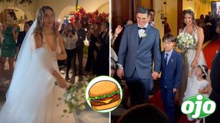 Verónica Linares comió hamburguesas luego de casarse: “Nos hemos matado de hambre” 