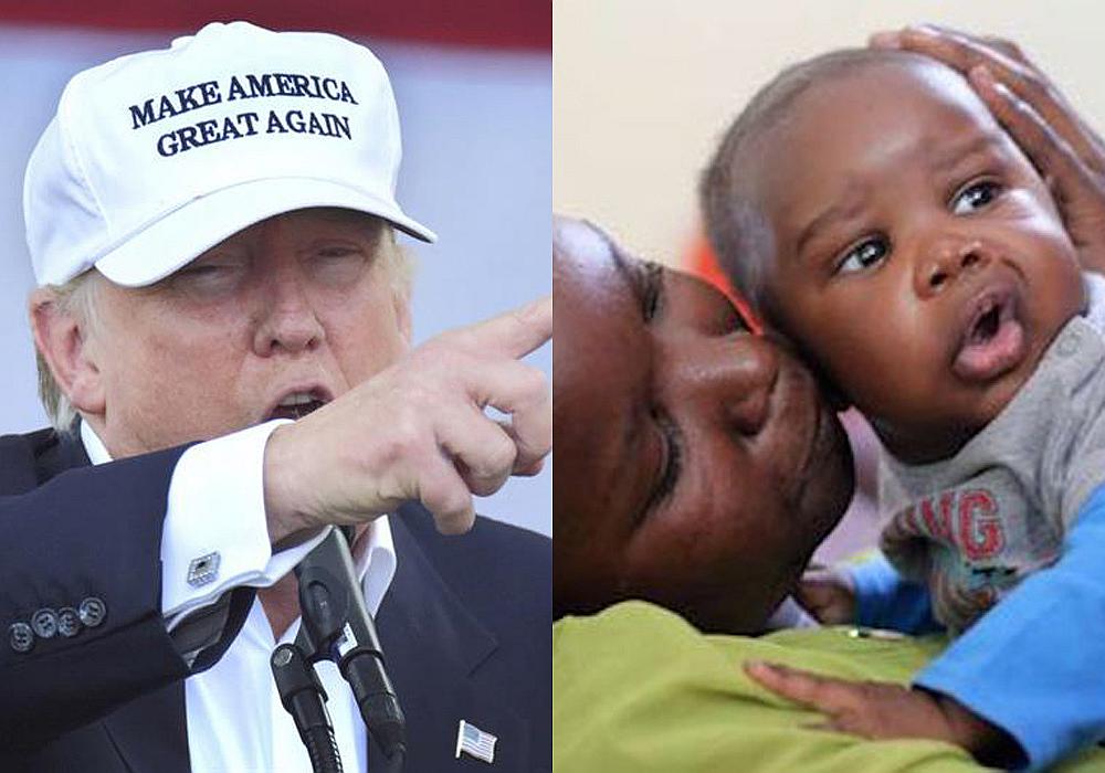 Pareja keniana fan del nuevo presidente de EEUU llama "Trump" a su hijo 