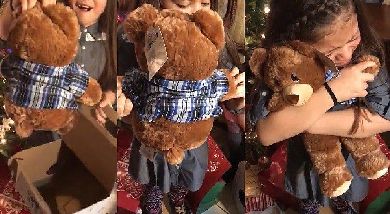 ¡Te romperá el corazón! Niña recibe regalo con la voz de su abuelito muerto y reacciona así