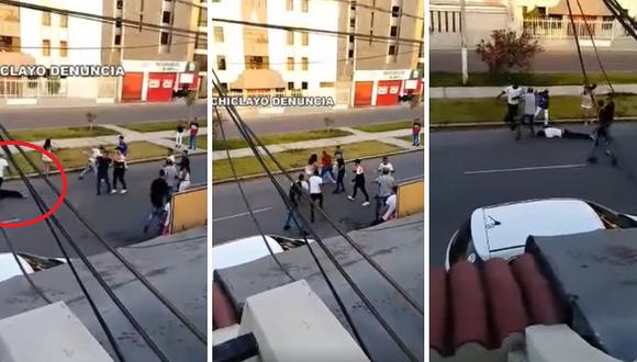 Extranjeros agreden a peruano en la calle hasta dejarlo inconsciente (VIDEO)