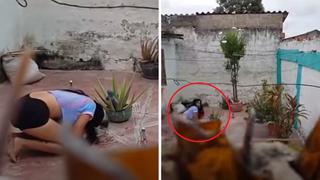 Mujer es captada por su vecino haciendo “amarre” de amor | VIDEO 