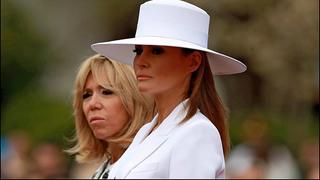 Esposa de Donald Trump sorprende con vestido blanco