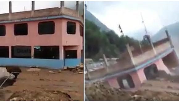 Huarochorí: mira como el río Rímac derrumba por completo una casa (VIDEO)