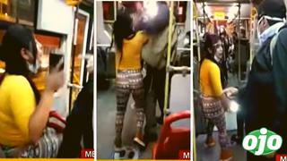 Metropolitano: usuario intentó bajar a mujer que usaba mal la mascarilla, pero ella lo agarró a golpes 