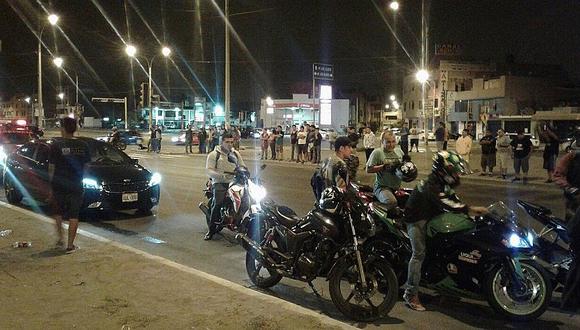 SMP: decena de conductores realizan piques ilegales en la avenida Cantacallao (VIDEO)