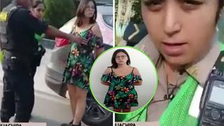 Mujer sin licencia de conducir atropella a policía al ser intervenida (VIDEO)