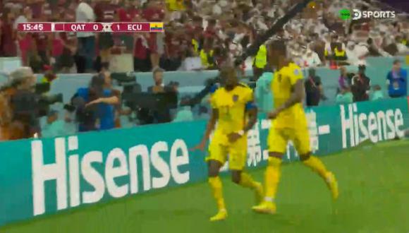 Gol de Enner Valencia para el 1-0 de Ecuador vs. Qatar en el Mundial. (Foto: DirecTV Sports)