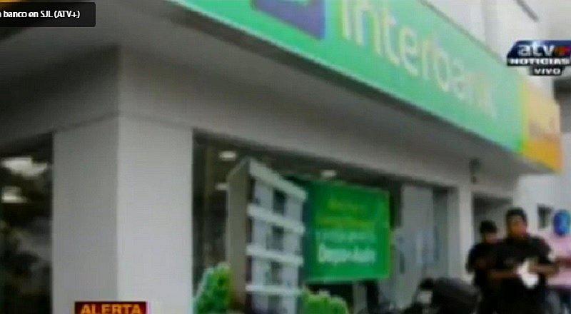 ¡Nuevo asalto a un banco! Roban alrededor de 10 mil dólares en SJL (VIDEO)