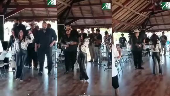 Un video muestra a tres mujeres llegando a una fiesta acompañadas por un grupo de hombres portando lo que parecían ser chalecos antibalas y metralletas. (Foto: captura de video)