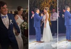 Maritere Braschi y Guillermo Acha: su esposo le cantó “Entra en mi vida”, de Sin Bandera, en su boda | VIDEO