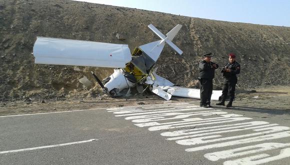Dos tripulantes heridos en aterrizaje de avioneta al sur de Lima