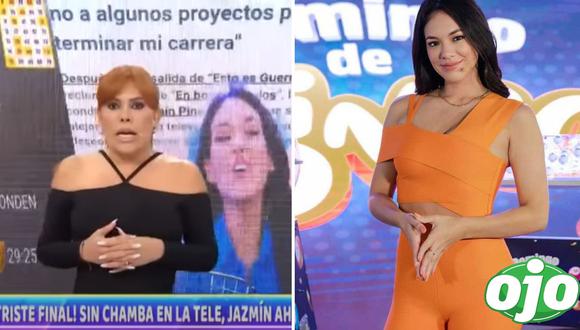 Magaly se burla de nuevo programa de Jazmín Pinedo. Foto: (Captura/ATV | redes sociales).