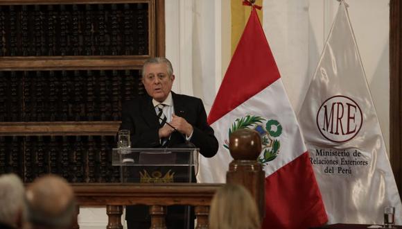 El canciller Óscar Maúrtua se presentará este lunes en el Congreso. (Foto: Anthony Niño de Guzmán / @photo.gec)