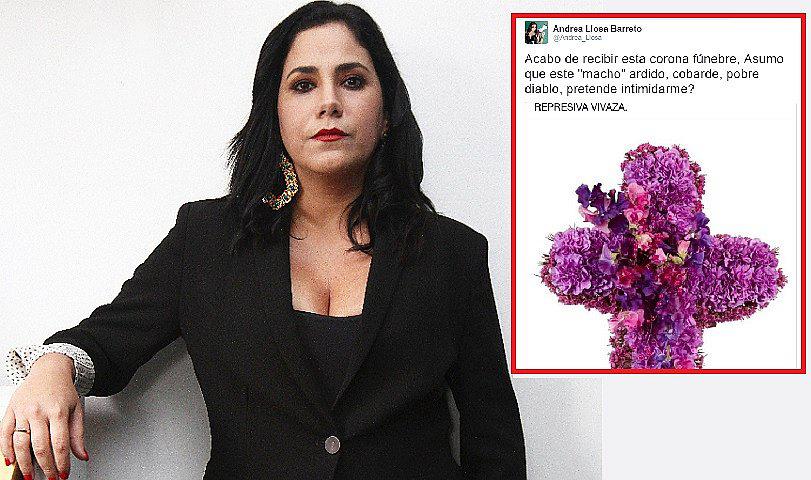 ​Andrea Llosa recibe corona de flores y amenaza por participar en El Gran Show