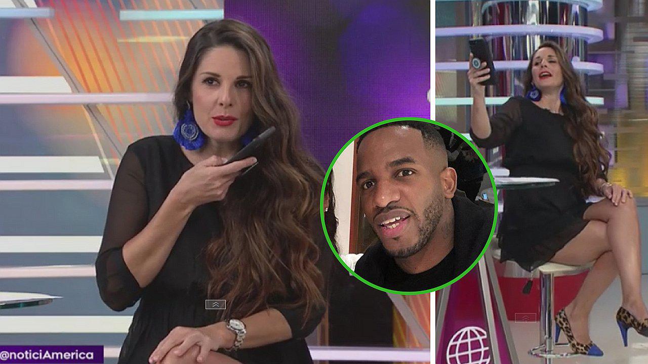 Rebeca Escribens envía mensajito de voz a Jefferson Farfán frente a cámaras 