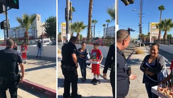 Policías encuentran a familia vendiendo en la calle y su reacción sorprende a todos (VIDEO)
