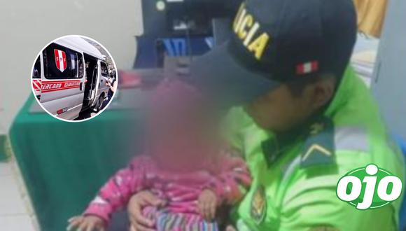 Abandonan a bebé de dos años en una combi en Huaraz.