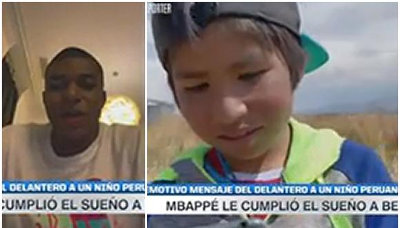 Kylian Mbappé envió saludos a niño peruano (Canal +)