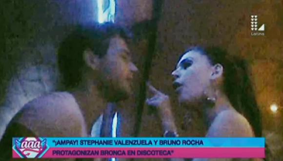  Stephanie Valenzuela y Bruno Rocha fueron ampayados discutiendo en discoteca [VIDEO]