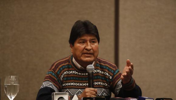Evo Morales participó en un evento partidario de Perú Libre esta mañana en Arequipa. (Foto: Hugo Perez / @photo.gec)