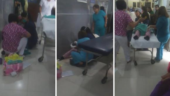 Mujer embarazada da a luz en piso de hospital de EsSalud (VIDEOS)