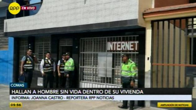 Policías hallaron a un hombre muerto en una vivienda de Comas (Captura:)