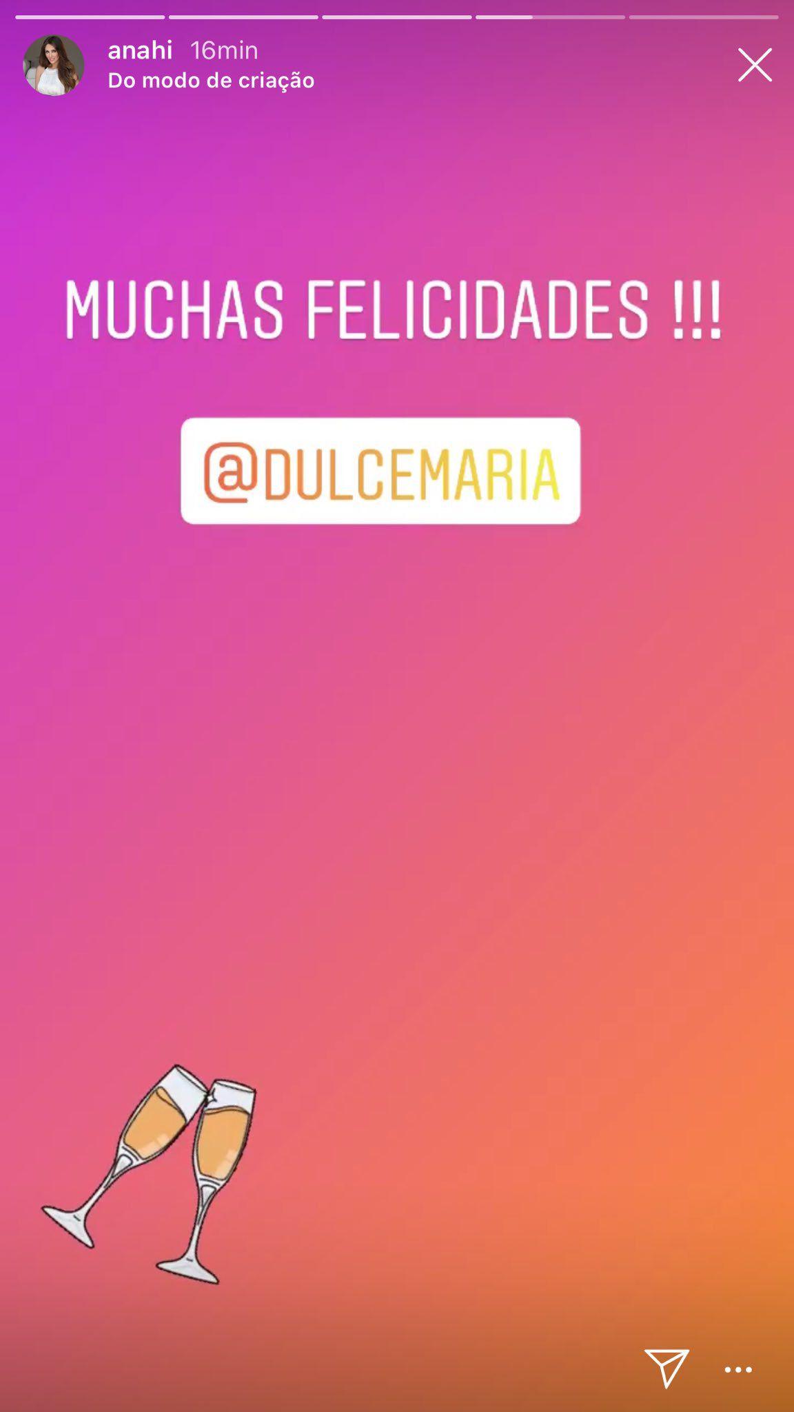 Anahí felicitó a Dulce María por su matrimonio con Francisco Álvarez. (Foto: Instagram)