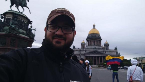Alberto Giraldo Saray, que reside en Rusia desde hace varios años, fue sentenciado el pasado 11 de abril a casi dos meses de prisión preventiva a petición de la Fiscalía General. (Foto: Facebook)