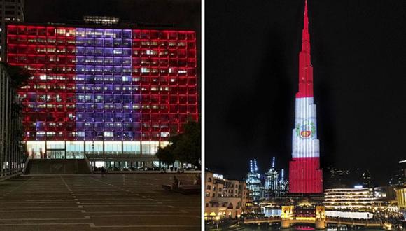 Dos edificios en Israel y Dubai rinden homenaje por Fiestas Patrias en Perú | FOTOS