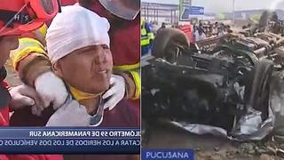 Diez heridos deja aparotoso accidente en el kilómetro 59 de la Panamericana Sur 