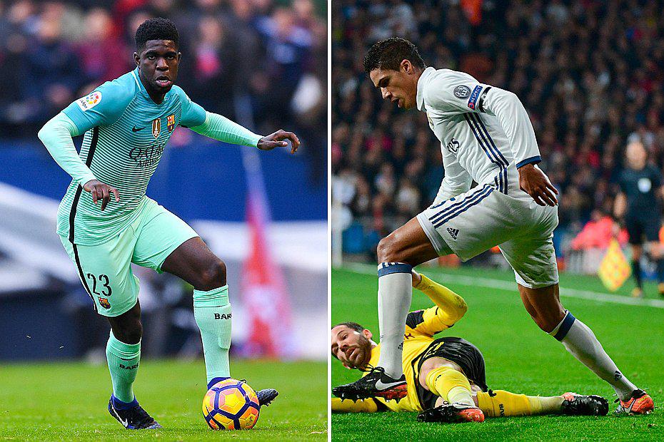 Deschamps: Varane (Real Madrid) está por delante de Umtiti (Barcelona)