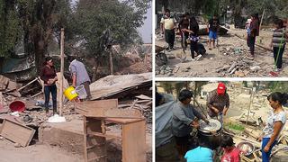 Ñaña: Madres damnificadas celebran su día removiendo los escombros de sus casas