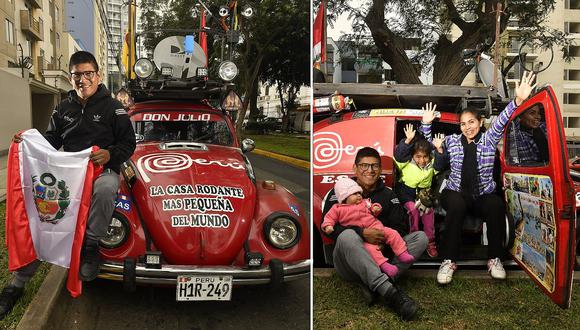 Familia viaja a Brasil en Volkswagen escarabajo para alentar a la Selección Peruana│CRÓNICA