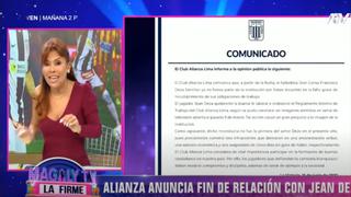 Magaly Medina sobre despido de Jean Deza: "Jossmery Toledo tendrá que trabajar doblemente”