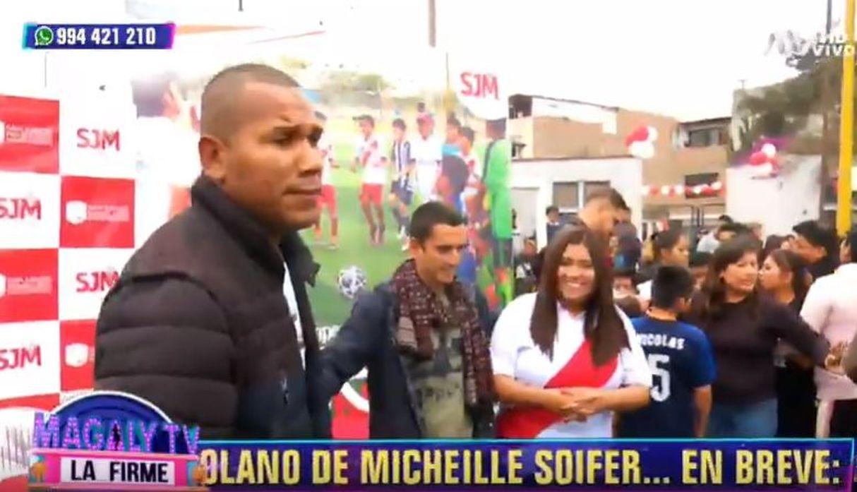 John Galliquio reapareció junto a Juan Vargas y se negó a responder por denuncia de su exesposa. (Foto: ATV)