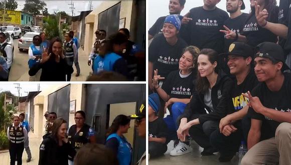 Angelina Jolie llegó a Tumbes para conocer más casos de venezolanos en Perú