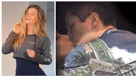 Brunella Horna: Renzo Costa es ampayado dándose tremendo beso con jovencita (VIDEO)