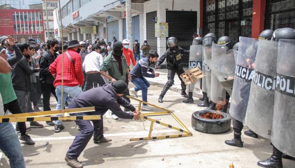 Paro y manifestaciones en la ciudad de Huancayo. FOTOS : Adrián Zorrilla  @photo.gec
