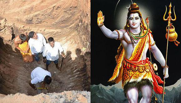 Dios Shiva le ordena en sueño cavar tremendo hueco en una carretera