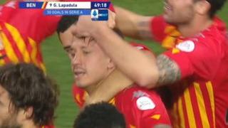 Gianluca Lapadula por fin se reencontró con el gol en Benevento | VIDEO