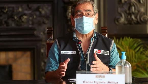 Óscar Ugarte, ministro de Salud, indicó que la vacunación con las dosis de Pfizer se iniciará en Lima. (Foto: PCM)