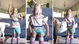 Niña con parálisis cerebral conmueve al dar sus primeros pasos: "Estoy caminando" (VIDEO)