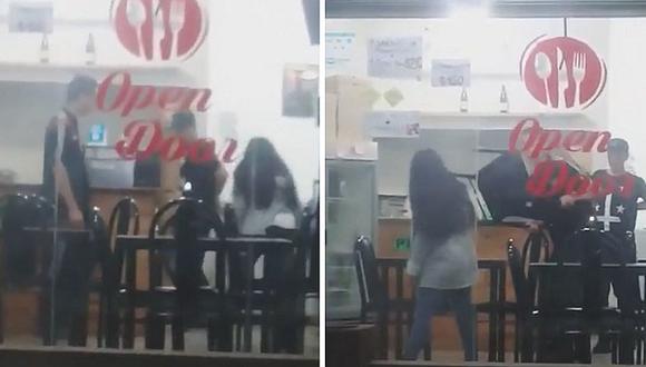 Mujer acuchilla a su exnovio en medio de pelea y frente a su familia (VIDEO)