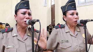 ¡A lo Isabel Pantoja! Mujer policía canta igualito que a la española y sorprende (VIDEO)